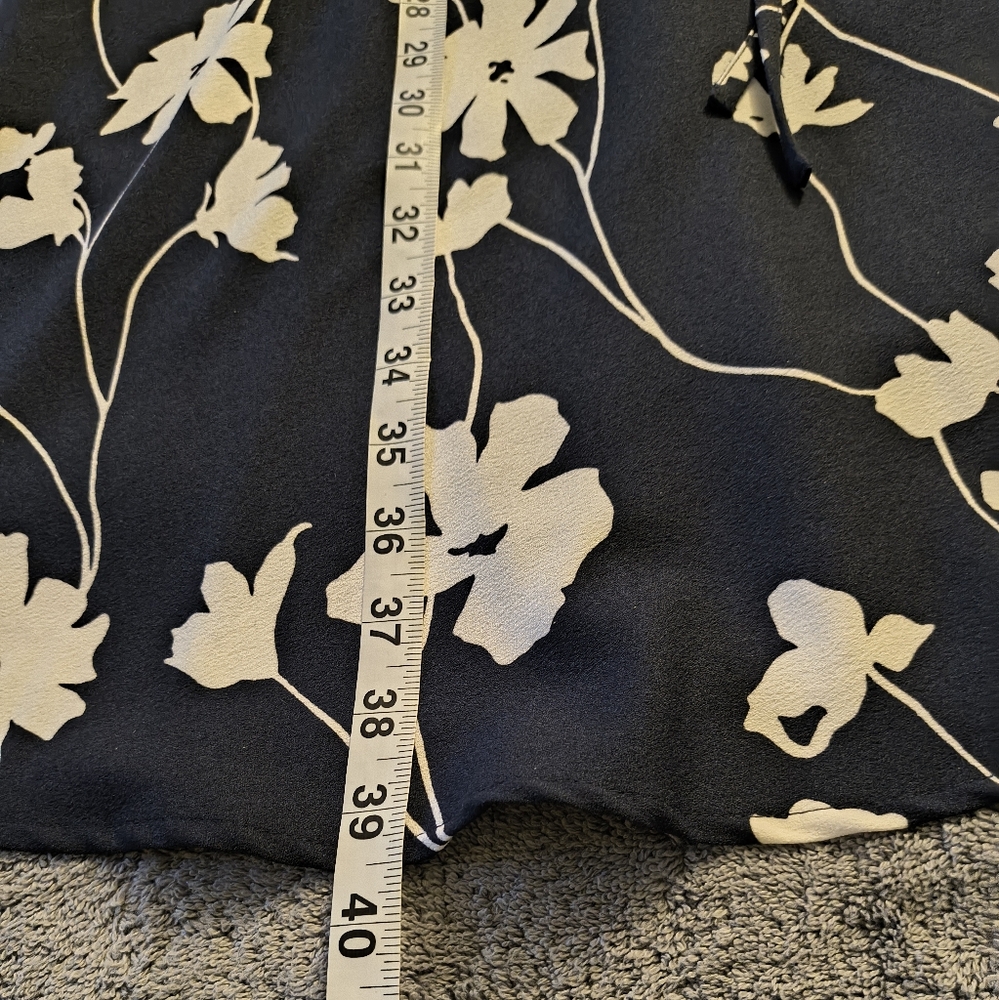 Brooks Brother Woman's Sleeveless Floral Print Blue White Dress Plus Size 16 - Picture 9 of 11
